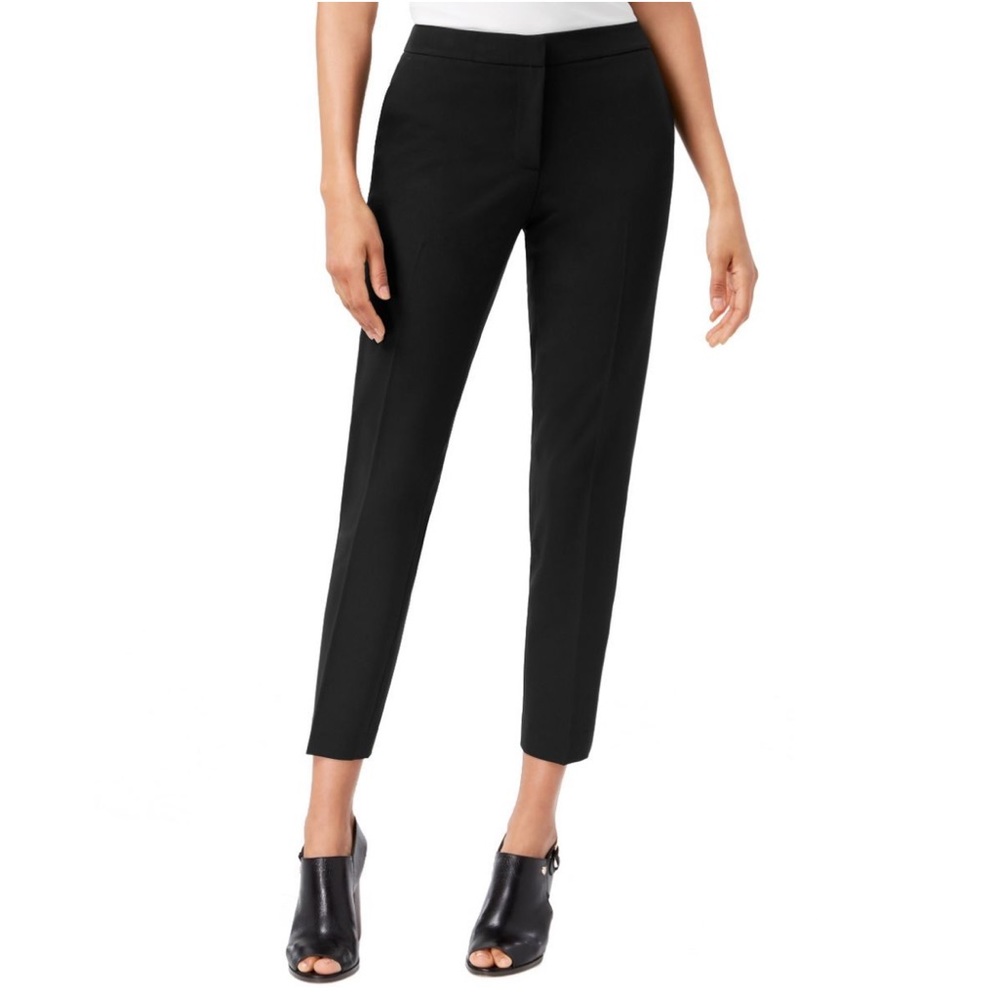 Tommy Hilfiger Princeton Womens Skinny Ankle Tuxedo Pant SZ 14 Black NWT
